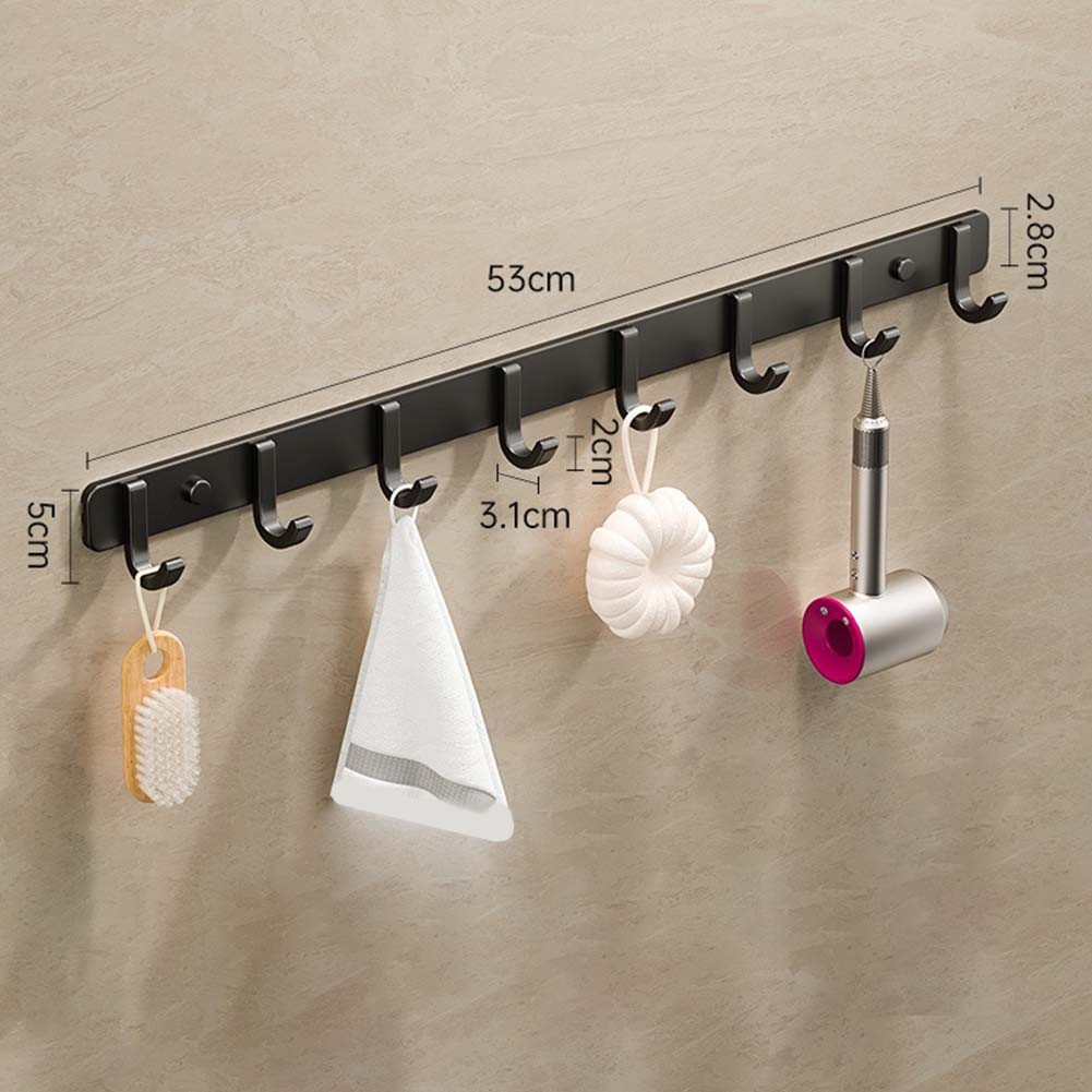 Gancho de pared de aluminio espacial para toallas ropa o accesorios no requiere perforación - Imagen 30 de 79
