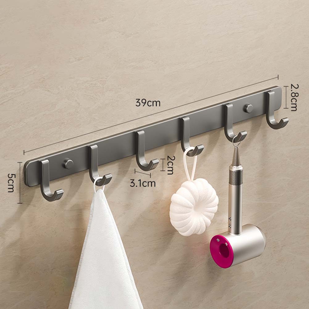 Gancho de pared de aluminio espacial para toallas ropa o accesorios no requiere perforación - Imagen 55 de 79