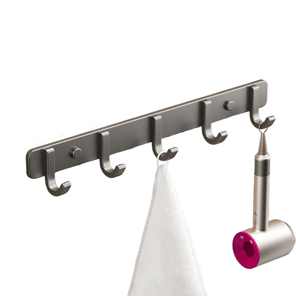 Gancho de pared de aluminio espacial para toallas ropa o accesorios no requiere perforación - Imagen 47 de 79