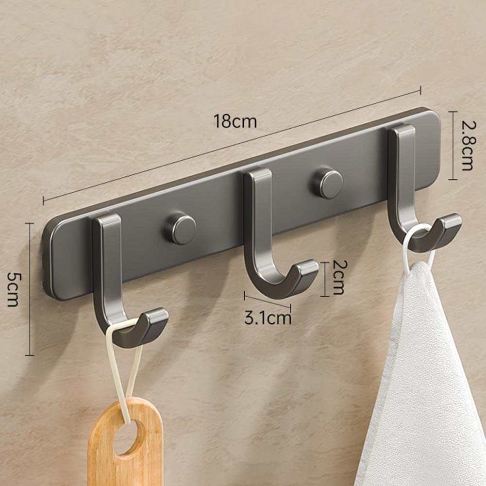 Gancho de pared de aluminio espacial para toallas ropa o accesorios no requiere perforación - Imagen 25 de 79