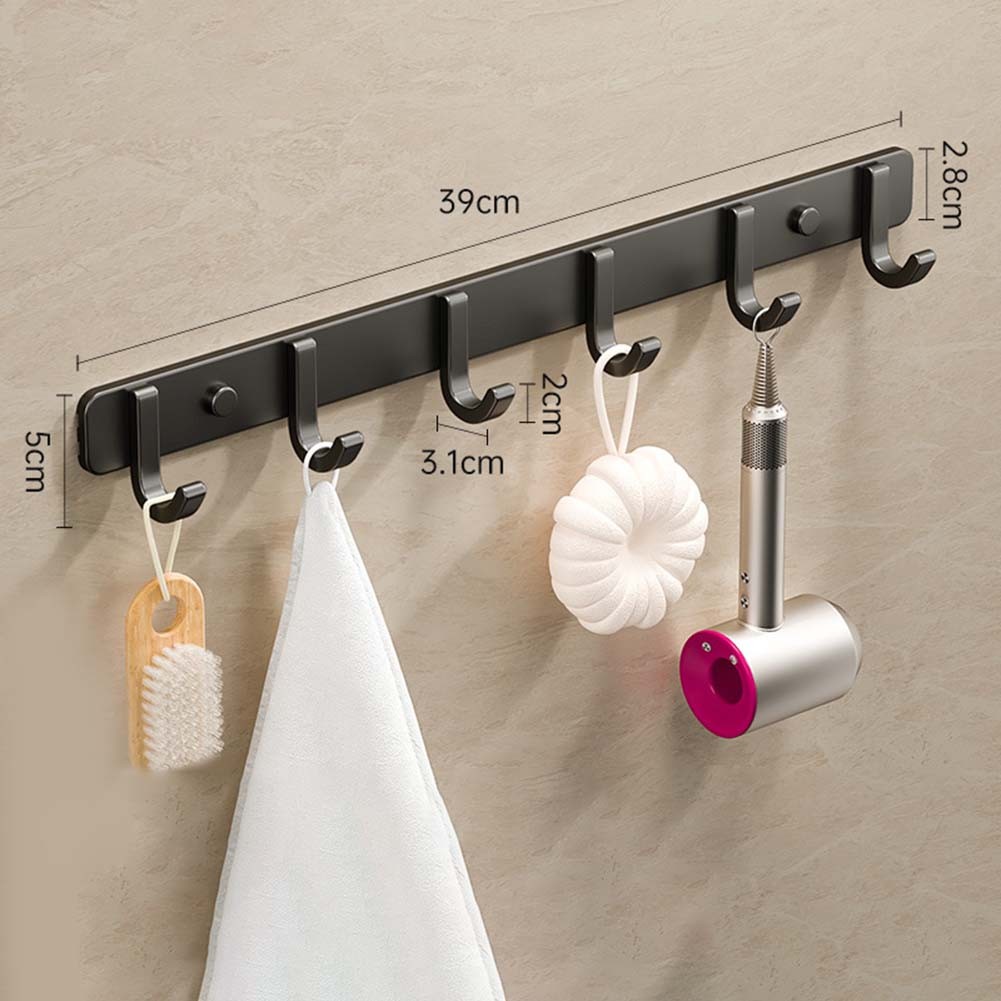 Gancho de pared de aluminio espacial para toallas ropa o accesorios no requiere perforación - Imagen 29 de 79