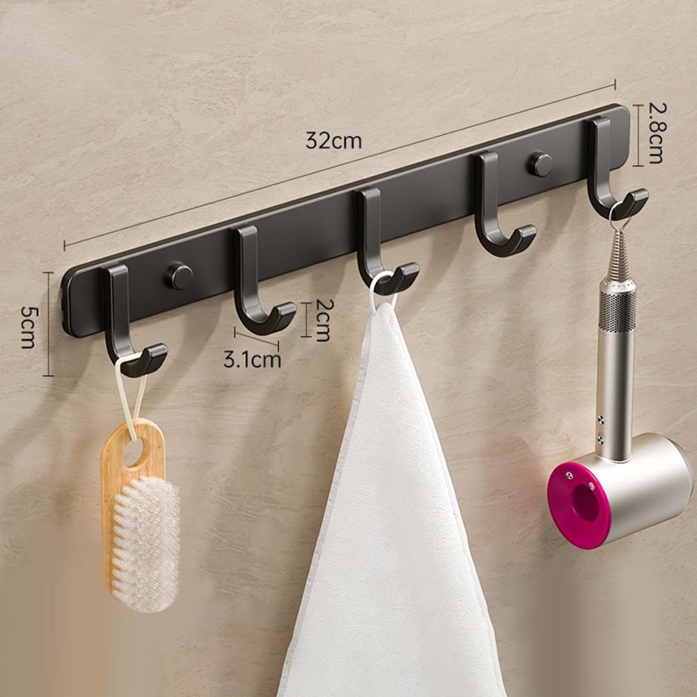 Gancho de pared de aluminio espacial para toallas ropa o accesorios no requiere perforación - Imagen 45 de 79