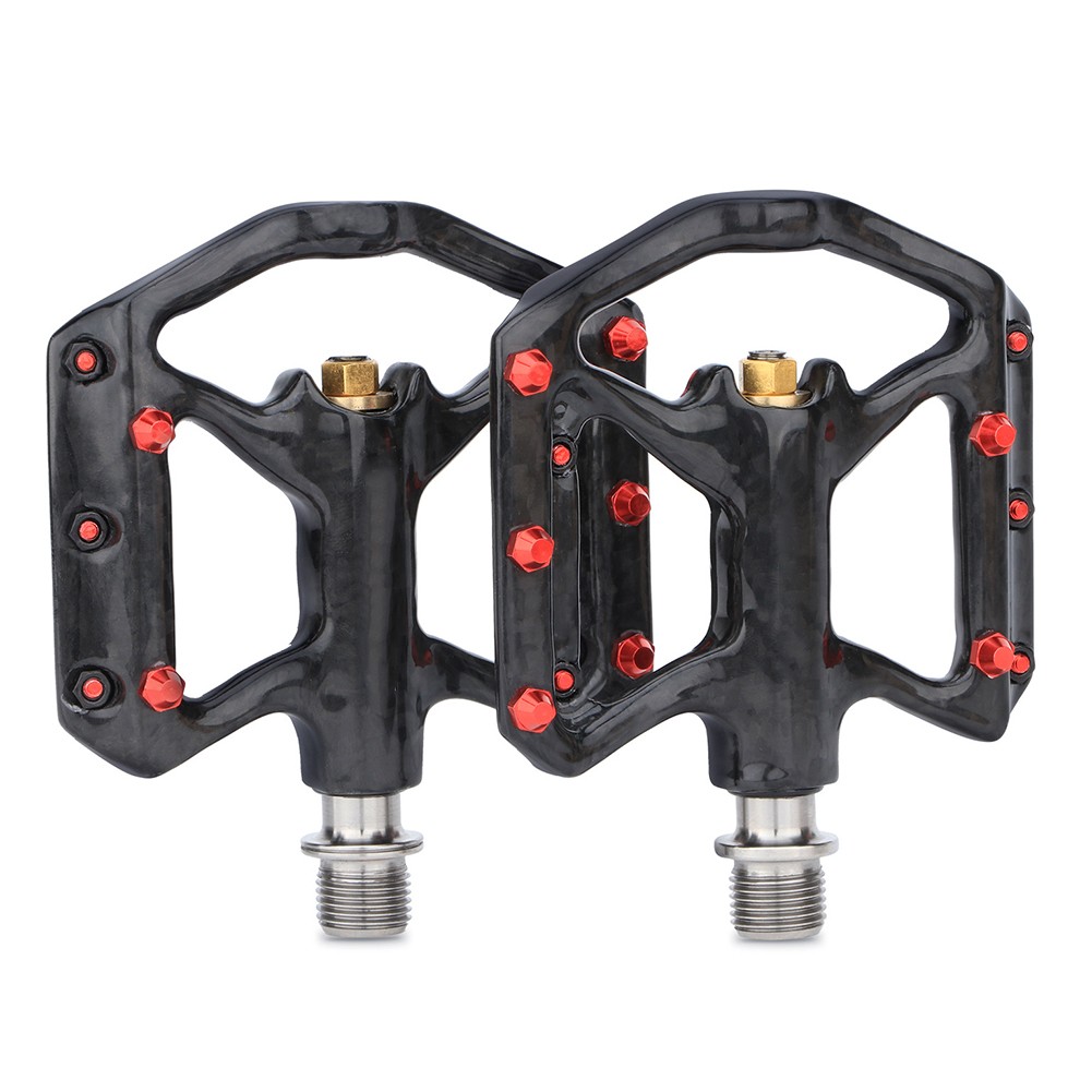 Ultralight Carbon Fiber Bicycle Pedals Pair with 3 Sealed Bearings 180g