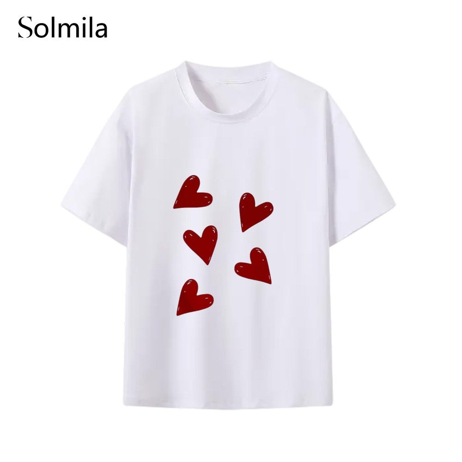 Korean T Shirt Casual Comfortable Beautiful Shape Daily Casual Home Comfortable - Picture 13 of 17
