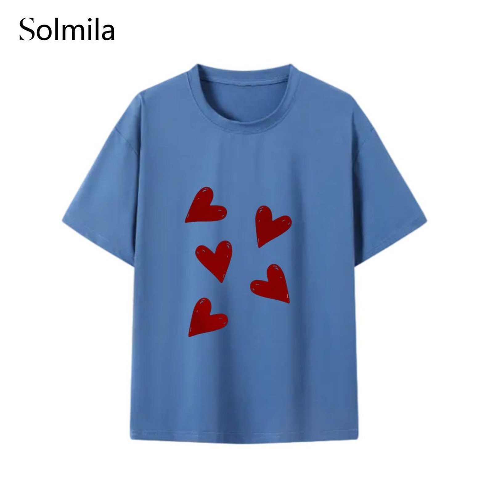 Korean T Shirt Casual Comfortable Beautiful Shape Daily Casual Home Comfortable - Picture 15 of 17