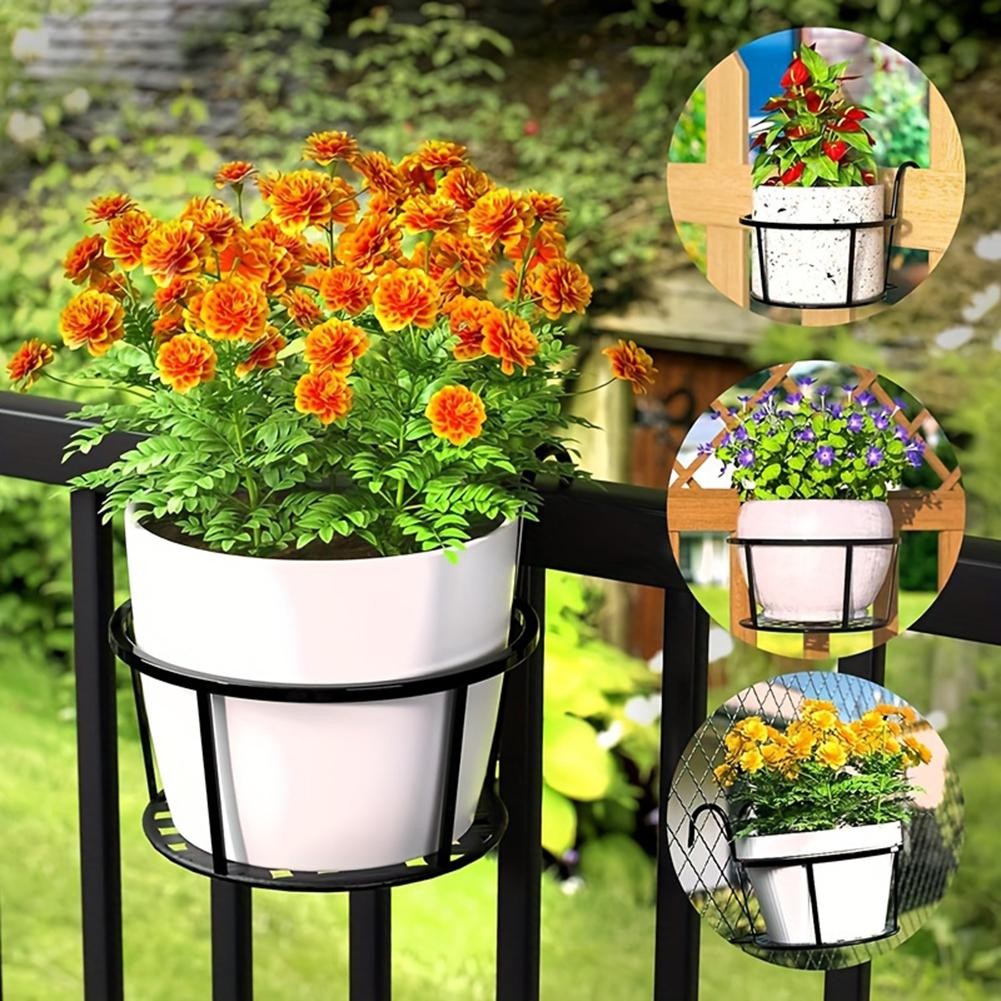 Stylish Metal Plant Rack for Balcony Use Space Saving Design for Flower Pots