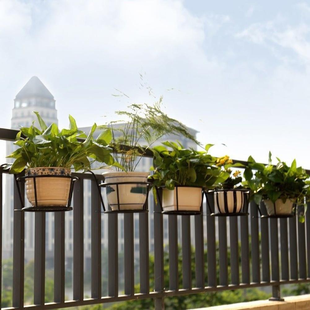 Stylish Metal Plant Rack for Balcony Use Space Saving Design for Flower Pots