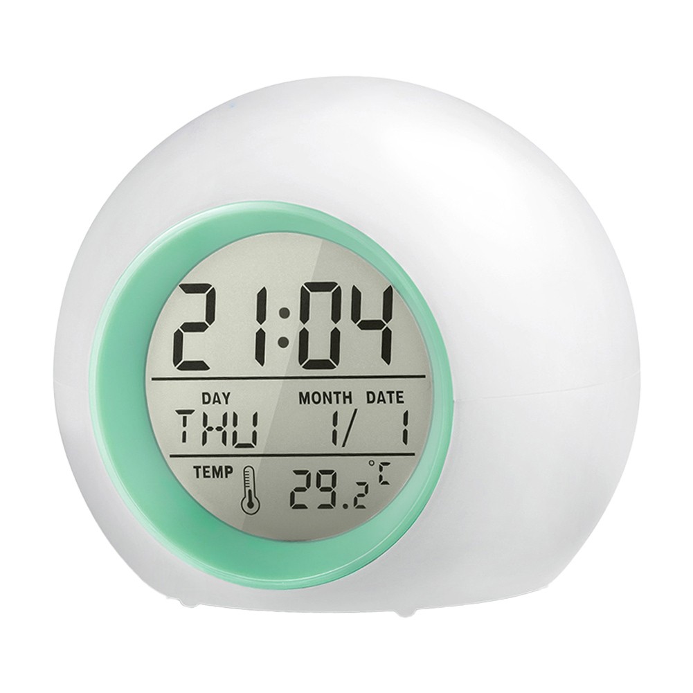Reloj Despertador LED para Niños con Luz Nocturna de 7 Colores y Funcionamiento a Batería - Imagen 18 de 29