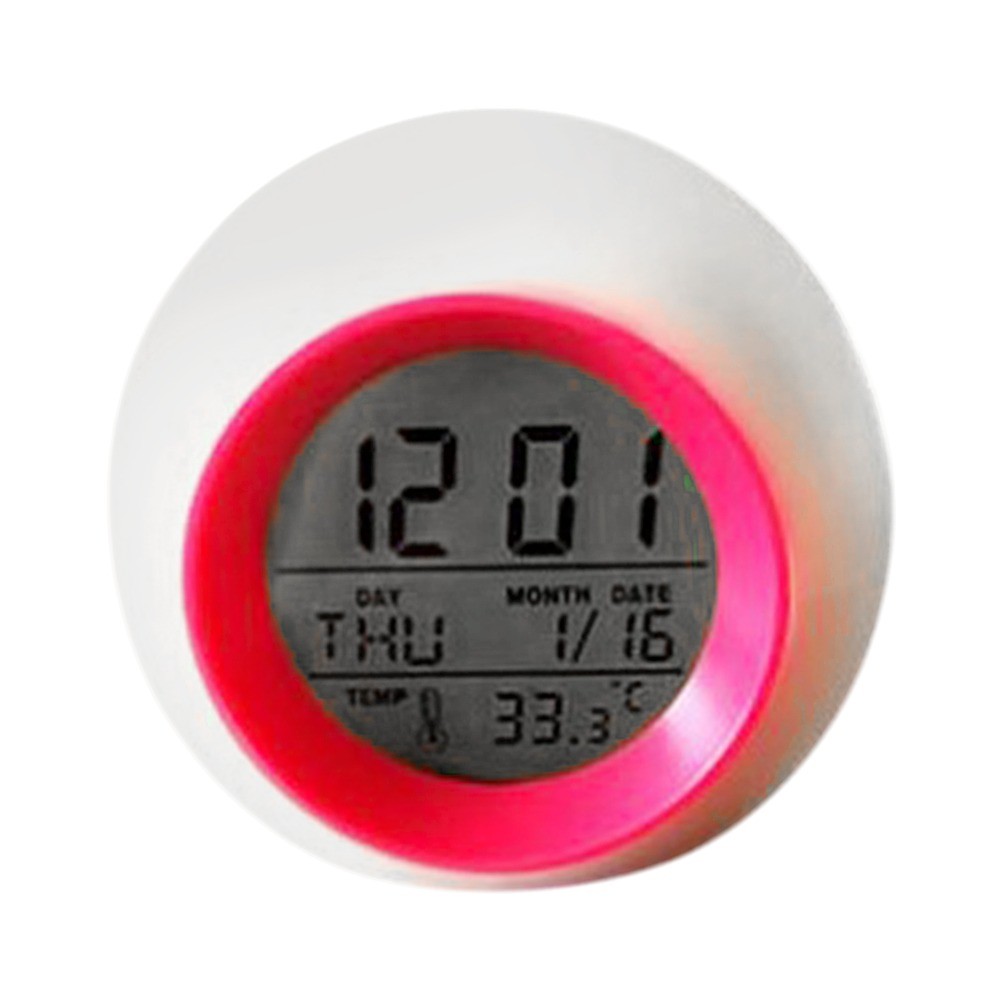 Reloj Despertador LED para Niños con Luz Nocturna de 7 Colores y Funcionamiento a Batería - Imagen 28 de 29