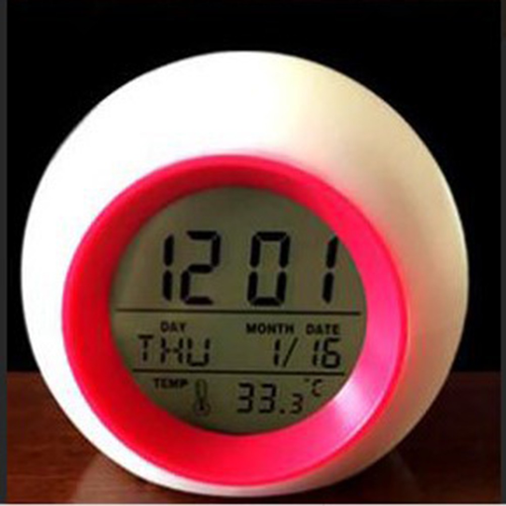 Reloj Despertador LED para Niños con Luz Nocturna de 7 Colores y Funcionamiento a Batería - Imagen 29 de 29