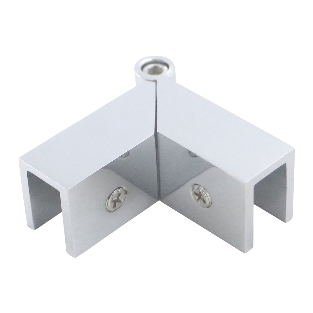 Sturdy Brass Glass Clamp for Shower Doors Discreet Design for Modern Bathrooms