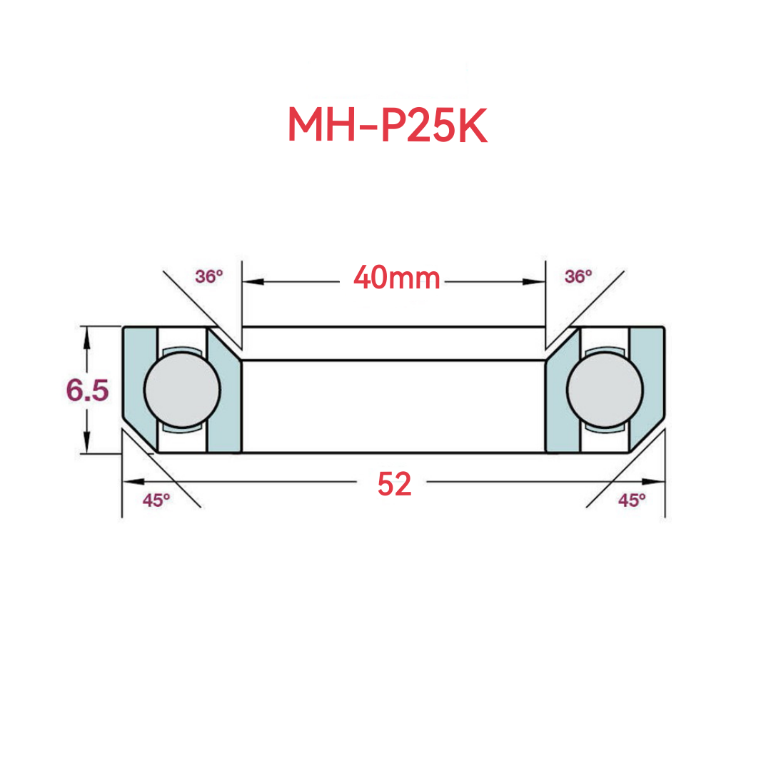 Bike Headset Bearing 40x52x6 5mm with Rubber Dust Cover for Smooth Performance - Bild 2 von 7