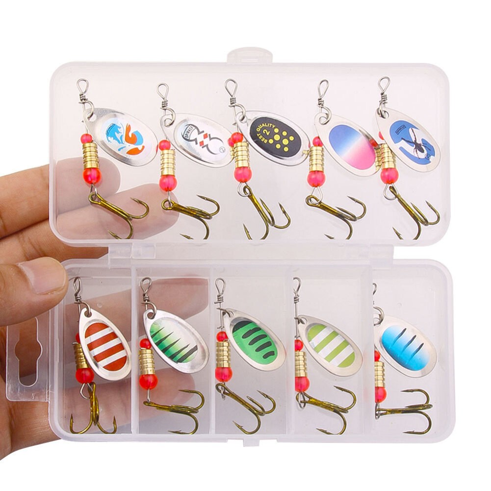 Crankbait 10PCS Metal Spoon Spinner Lures for Pike Fishing Enthusiasts