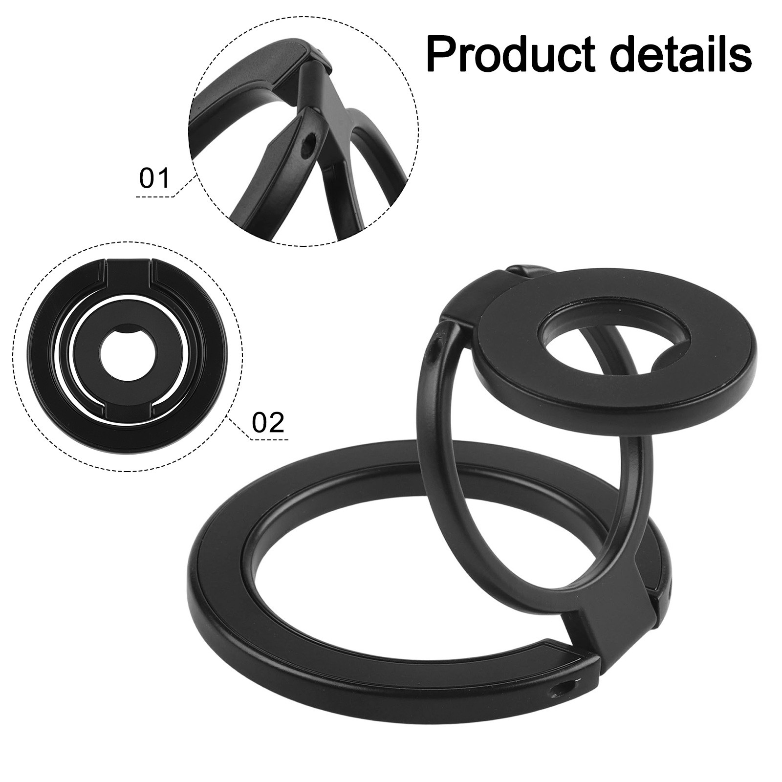 Smart Design Magnetic Phone Ring Holder for Secure Grip in Cars and For Gyms - Picture 21 of 32