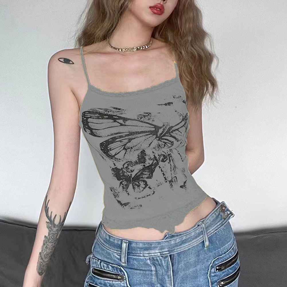 All Seasons Printed Tops Womens Camisole Average Size Daily Wear Regular Length - Picture 17 of 18