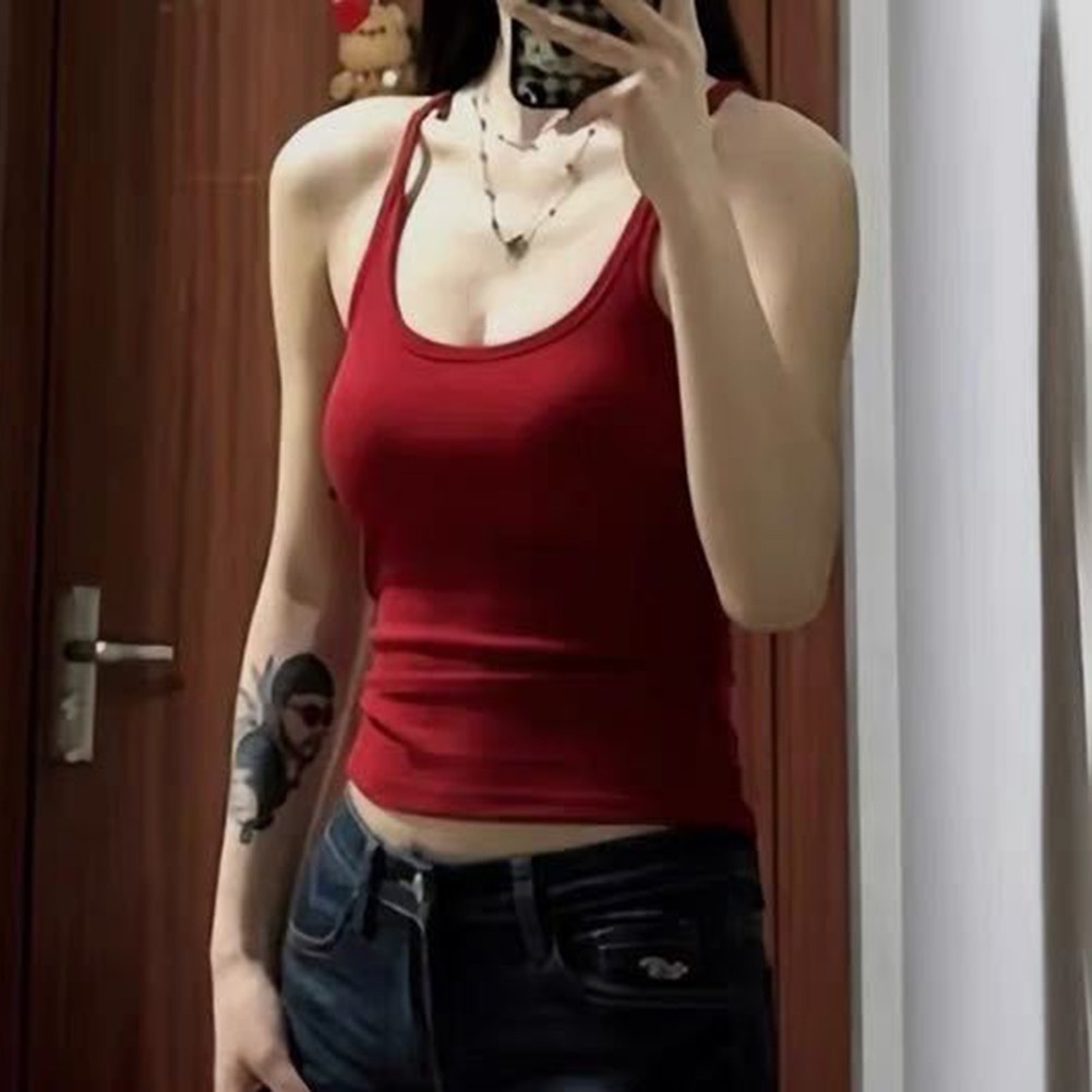 Stylish Womens Sleeveless Camisole Casual Backless Design for Trendy Days - Picture 19 of 20