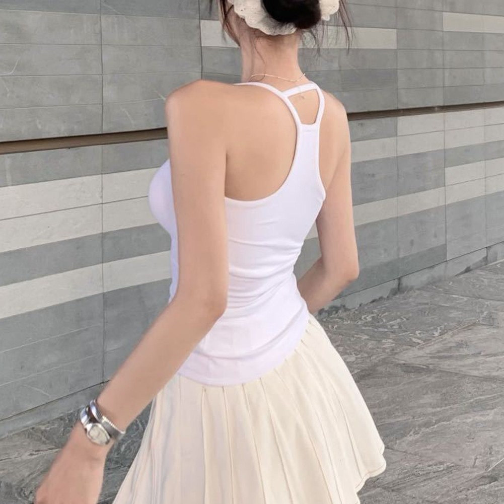 Stylish Womens Sleeveless Camisole Casual Backless Design for Trendy Days - Picture 15 of 20