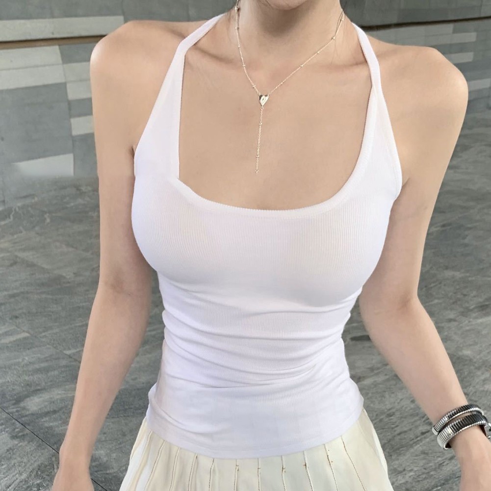 Stylish Womens Sleeveless Camisole Casual Backless Design for Trendy Days - Picture 13 of 20
