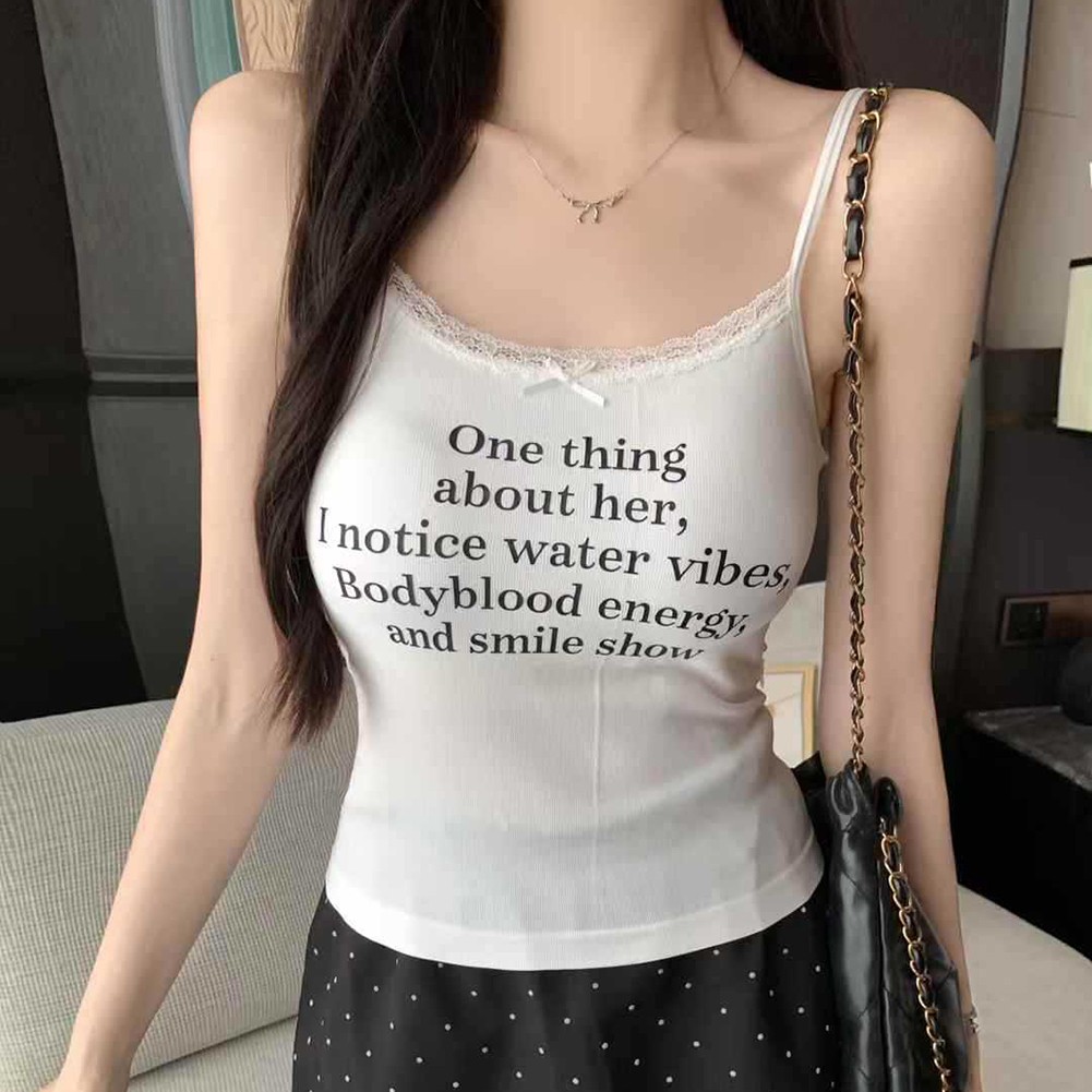 Fashion Statement Womens Camisole with Lace and Bow Touch for Daily Fashion - Picture 15 of 23