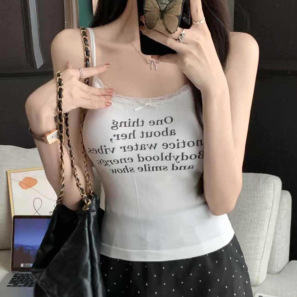 Fashion Statement Womens Camisole with Lace and Bow Touch for Daily Fashion - Picture 16 of 23