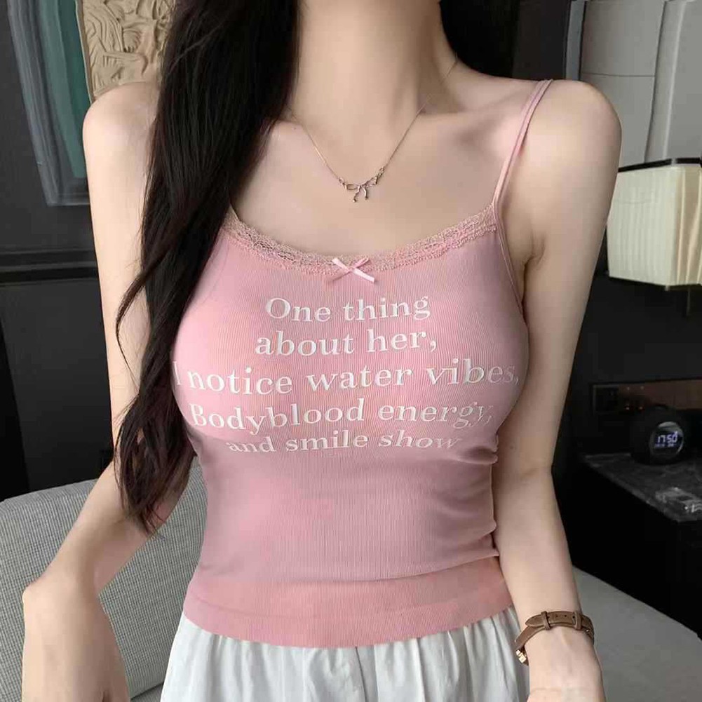 Fashion Statement Womens Camisole with Lace and Bow Touch for Daily Fashion - Picture 19 of 23