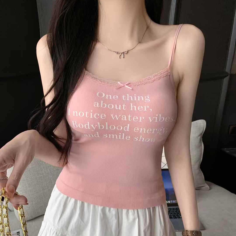 Fashion Statement Womens Camisole with Lace and Bow Touch for Daily Fashion - Picture 18 of 23