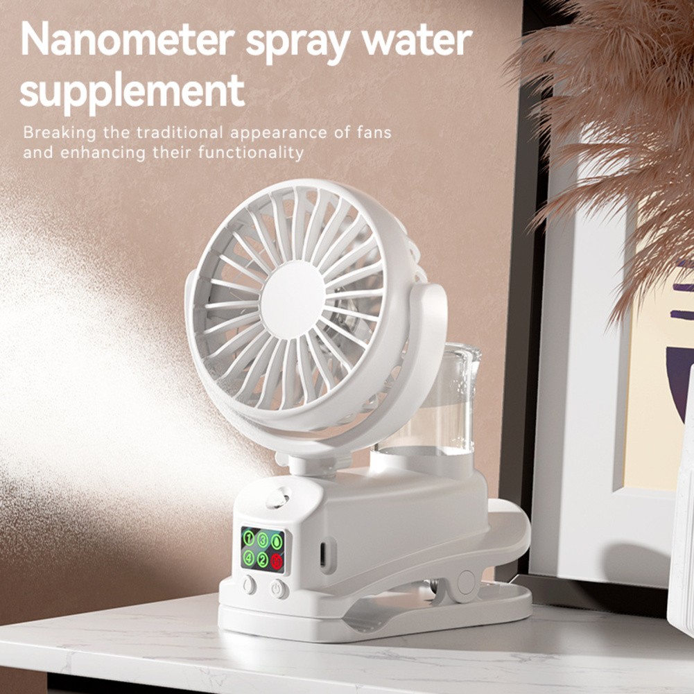 Kompakter Nebelventilator einstellbare Geschwindigkeiten 360 Grad Rotation ideal - Afbeelding 8 van 14