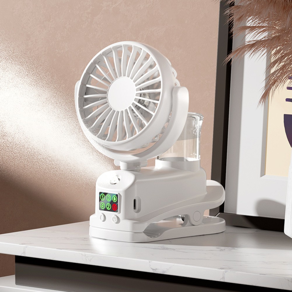 Portable Clip on Misting Fan with 4 Speeds and 360 Degree Airflow Adjustment - Photo 7/14