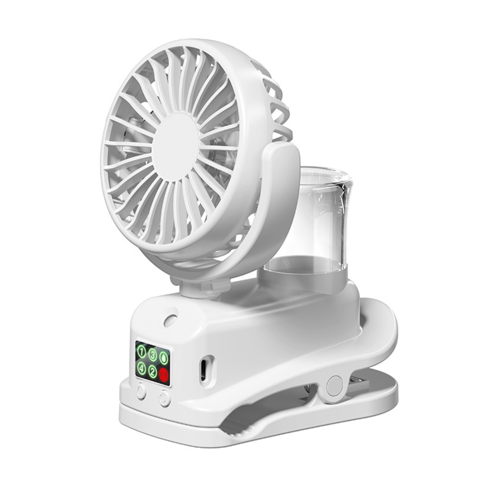 Mini Clip On Ventilator 360 Grad Rotation und 4 Geschwindigkeiten Nebelfunktion - Bild 13 von 14