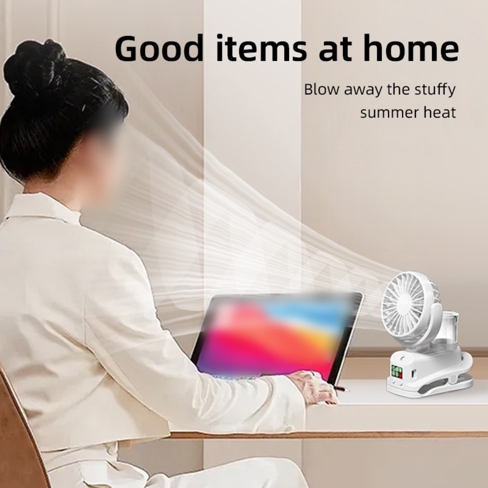 Portable Clip on Misting Fan with 4 Speeds and 360 Degree Airflow Adjustment - Photo 10/14