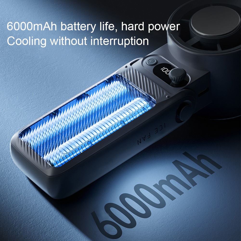 Portable Handheld Turbo Fan 199 Speeds 44 Hour Battery Lightweight Design - Photo 5/15