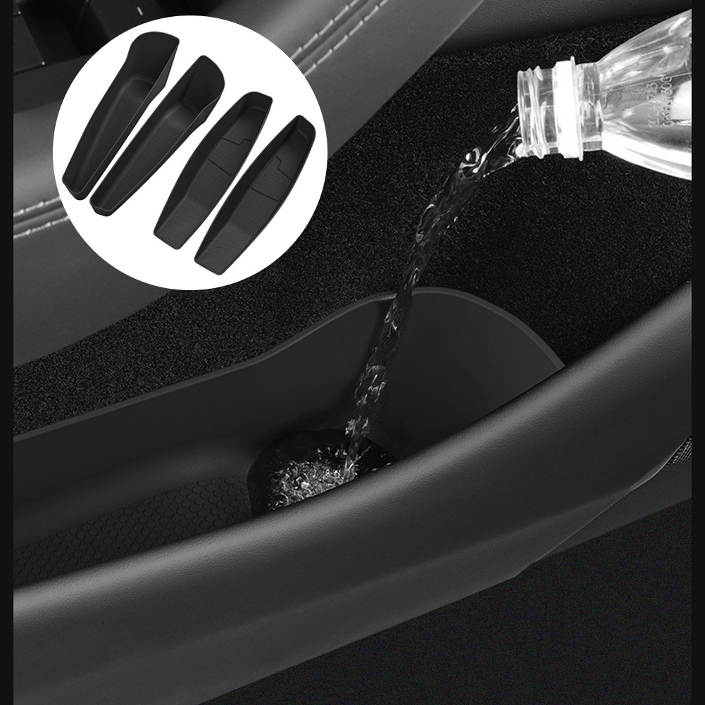 2025 For Tesla For Model Y 4PCS For TPE Door Storage Box for Organized Interior - Picture 6 of 10