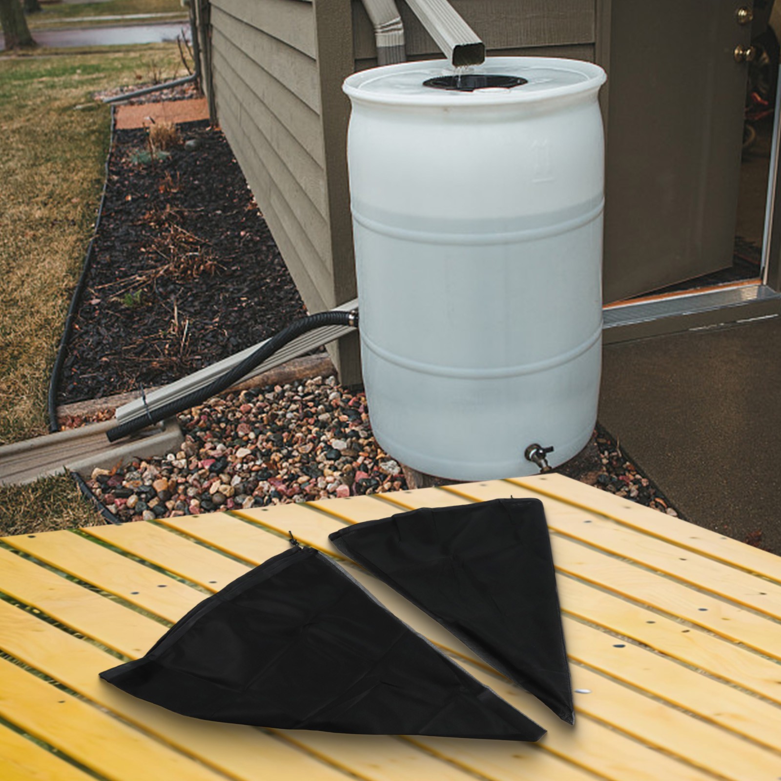 Efficiently Designed Rain Bucket Net Keeps Your Water Source Clean and Safe