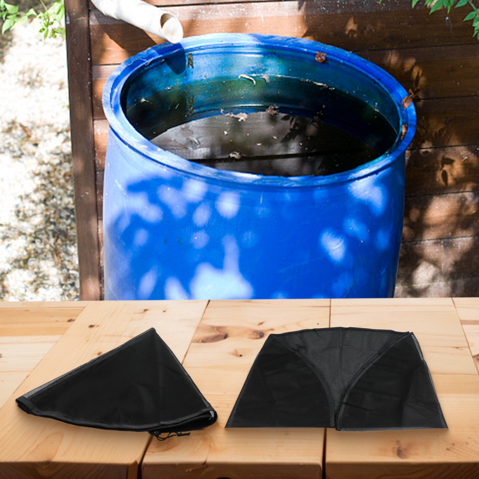 Efficiently Designed Rain Bucket Net Keeps Your Water Source Clean and Safe