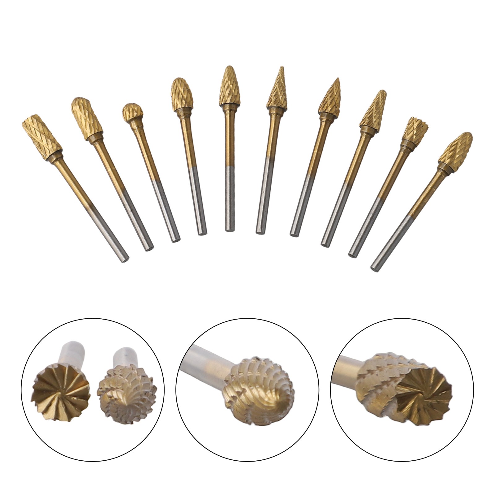 Milling and Grinding Made Easy Ten Rotary Bits Each Featuring a Standard Size