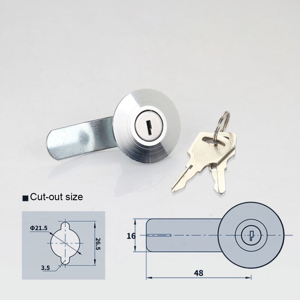 Effortless Operation Cam Lock with Key for Cabinets and Equipment Boxes