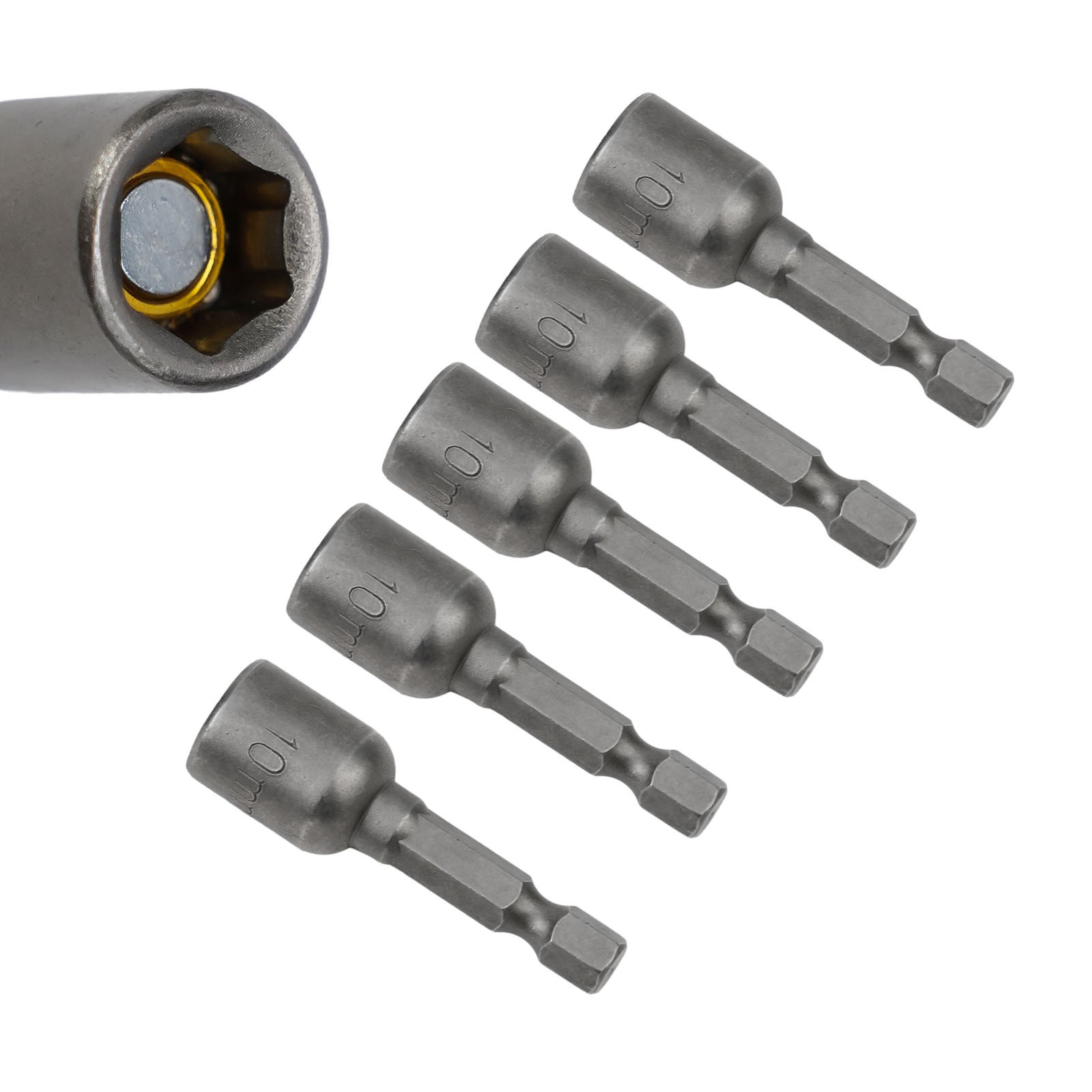 5PCS Magnetic Nut Driver Socket Set 6 13mm Hex Shank for Electric Drill - Picture 25 of 29