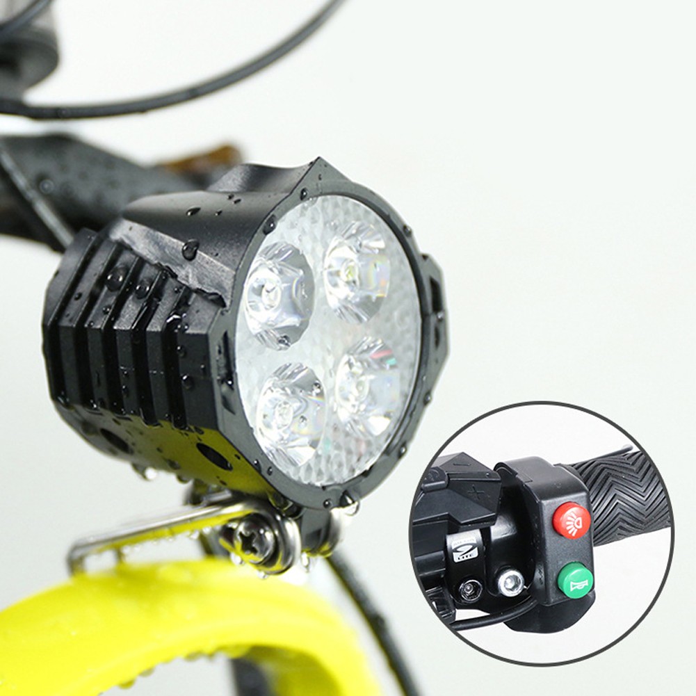 Faro LED de largo alcance y Forhorn para bicicletas eléctricas con cable de 163CM - Imagen 17 de 21