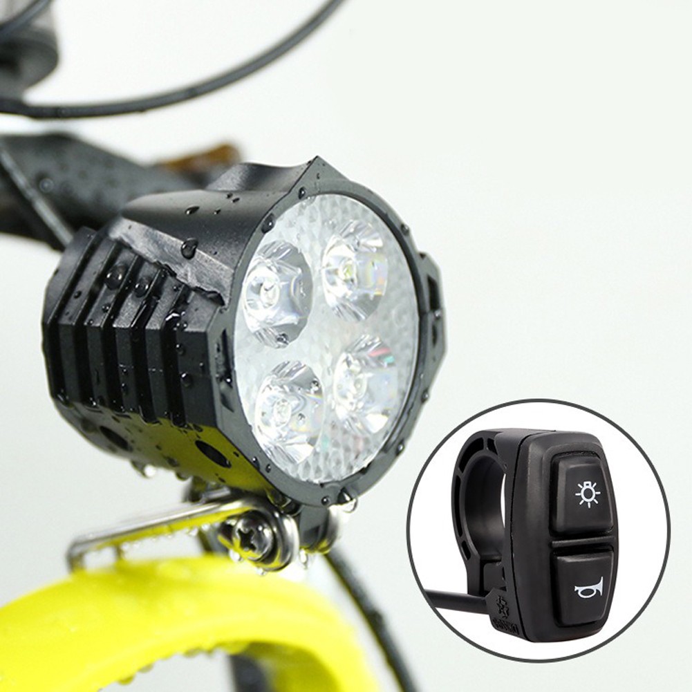 Faro LED de largo alcance y Forhorn para bicicletas eléctricas con cable de 163CM - Imagen 18 de 21