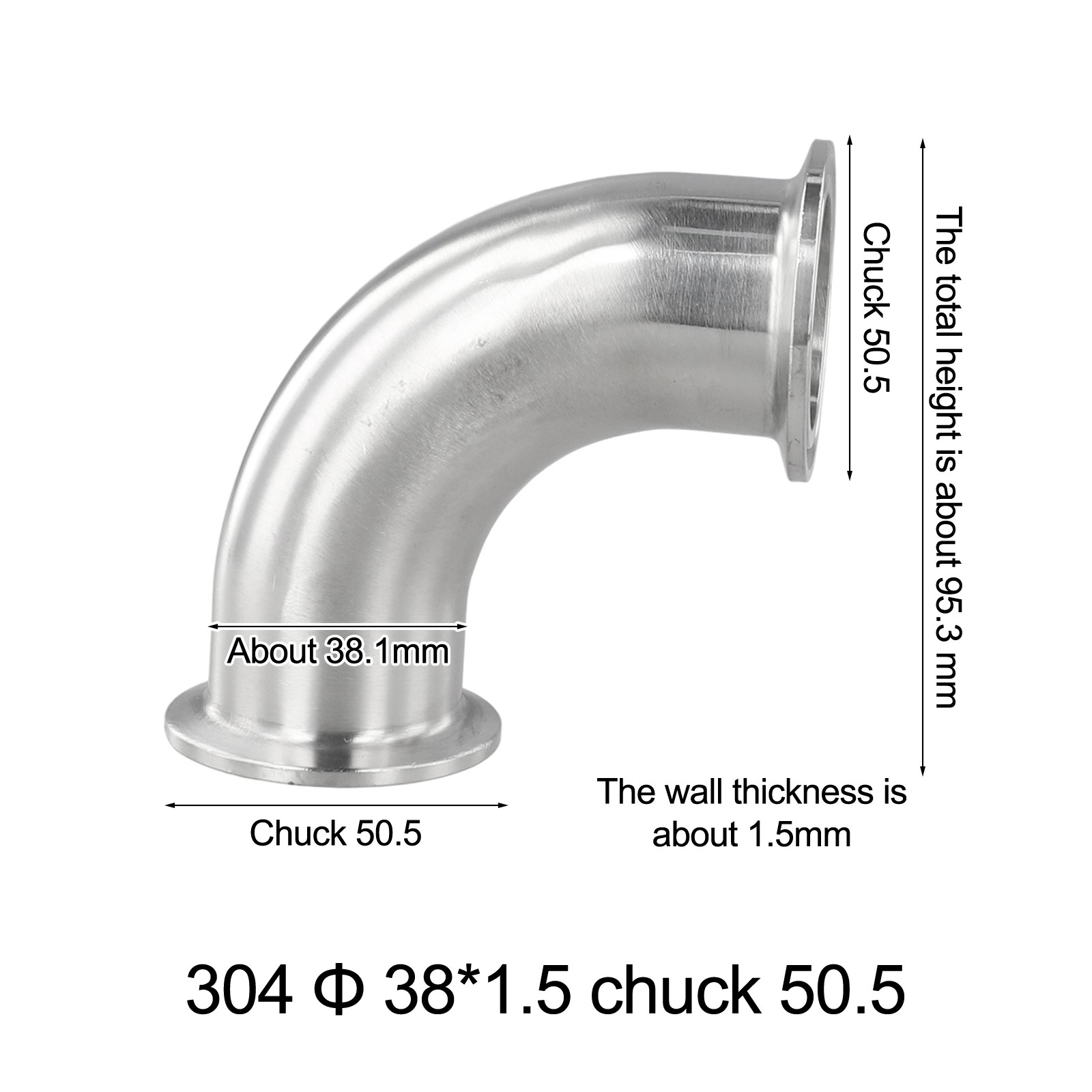 Sanitary Ferrule Elbow 90 Degree for Quick Pipe Connections in Food Industry - Picture 48 of 60