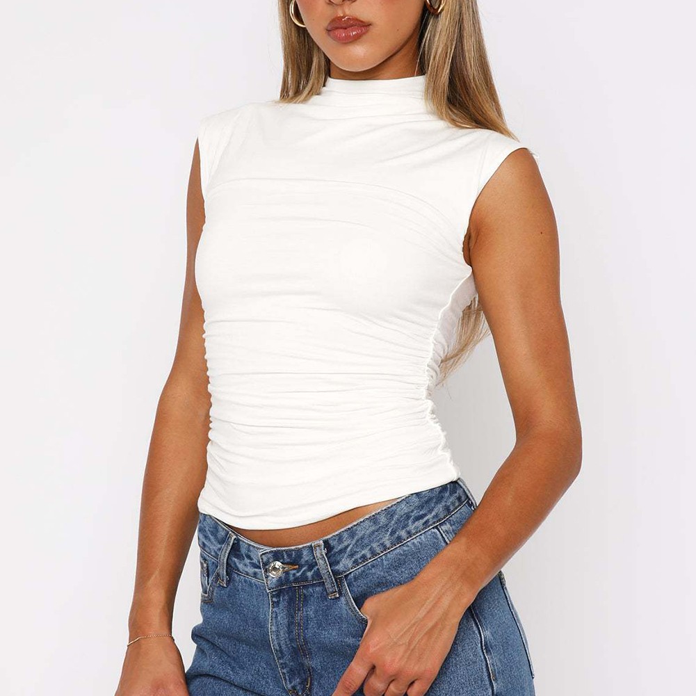Lightweight High Neck Sleeveless Top for Women Perfect for Summer Days - Picture 28 of 63