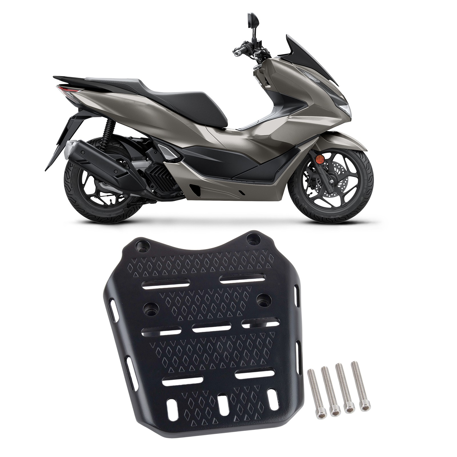 Porte-bagages arrière moto compatible Honda pour PCX avec installation facile - Photo 18/29