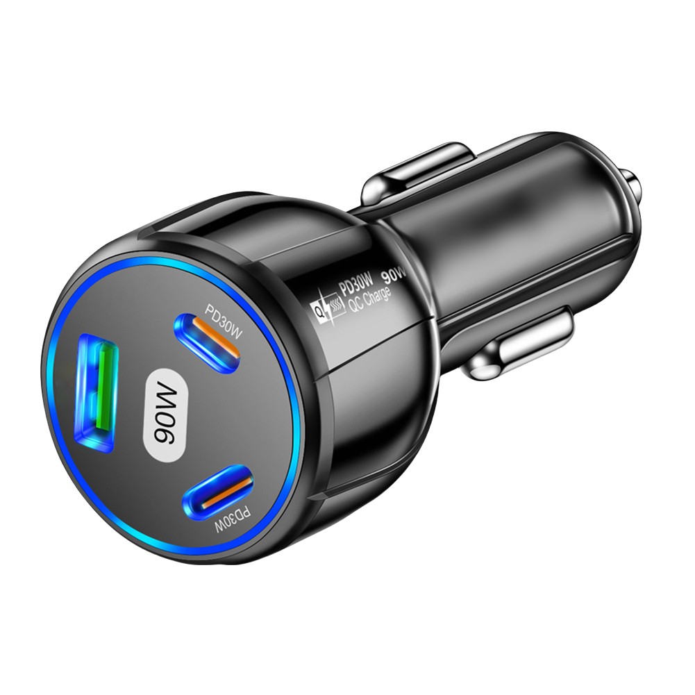 Fast Charging 90W Car Charger Adapter for Smartphones USB C Compatibility - Picture 6 of 9
