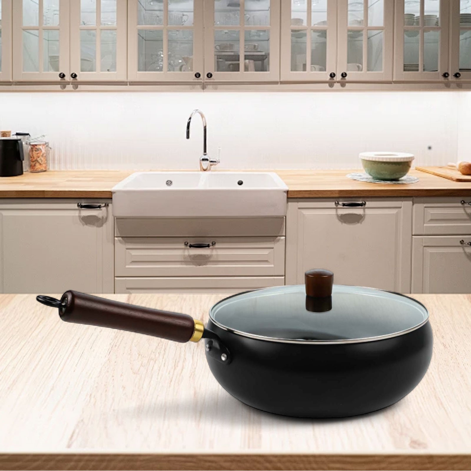 Efficient Heat Retention Iron Frying Pan Big Belly for Consistent Results - Picture 42 of 52