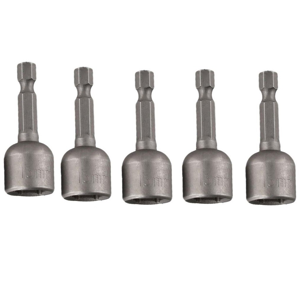 5PCS Magnetic Nut Driver Socket Set 6 13mm Hex Shank for Electric Drill - Picture 23 of 29