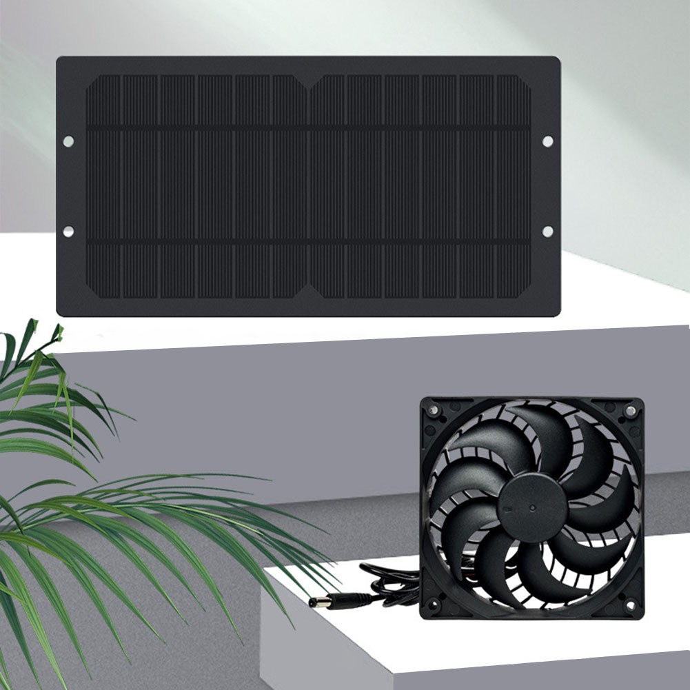 Solar Fan with 6W Output for Pet Housing and Camping Efficient Energy Use