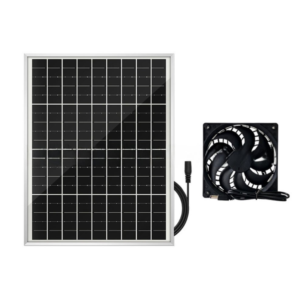 Efficient 15W Solar Panel Fan for Chicken Coops Pet Houses and Greenhouses