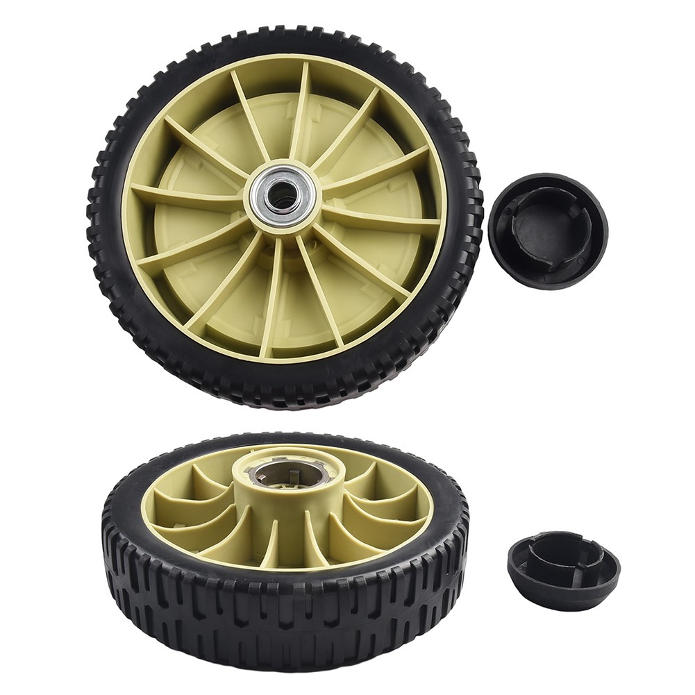 Eawfgtuw Ensemble Roues Motrices Arrière Pour Tondeuses HRJ216 HRJ215 HRJ196 - Diamètre Avant 19,5 Cm Arrière 20,5 Cm