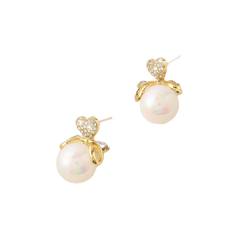 Boucles D'oreilles En Perles Argentées - Look Moderne Et élégant - Neuf Avec étiquettes