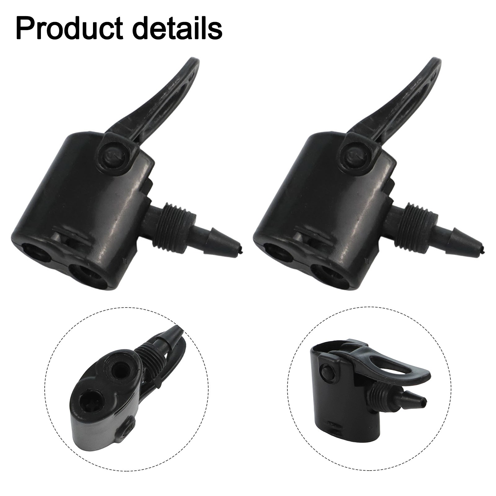 Adaptador de manguera de boquilla de bomba de bicicleta doble cabezal piezas de bombeo accesorios F/V A/V - Imagen 45 de 47